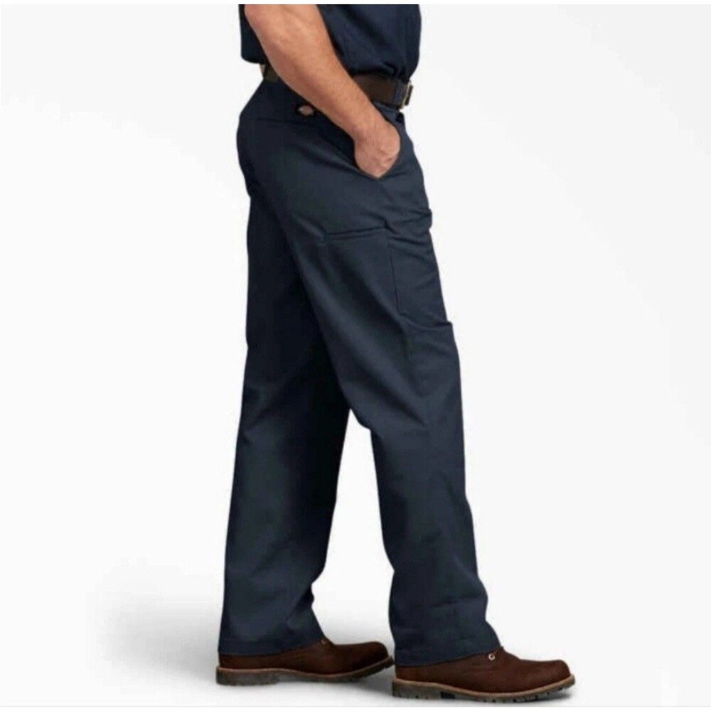 Dickies Pants Mens 42x32 Black Double Knee Relaxed Fit Straight-Leg FLEX Genuine